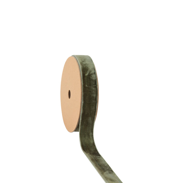 1" Velvet Ribbon | Olive| 10 Yard Roll