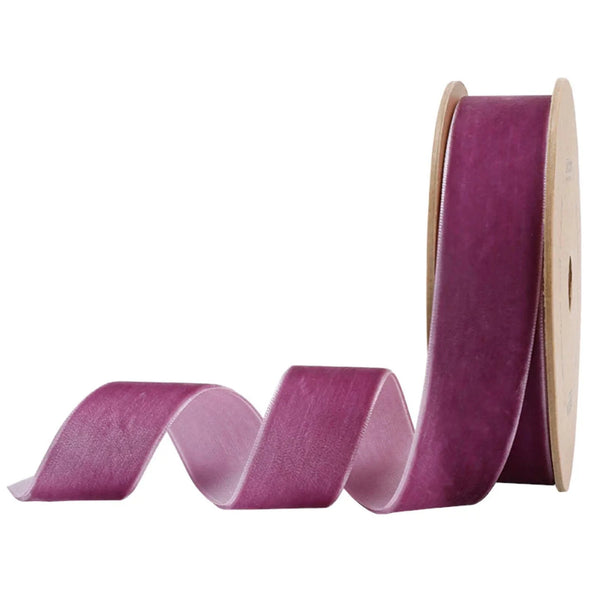 1" Velvet Ribbon | Plum | 10 Yard Roll