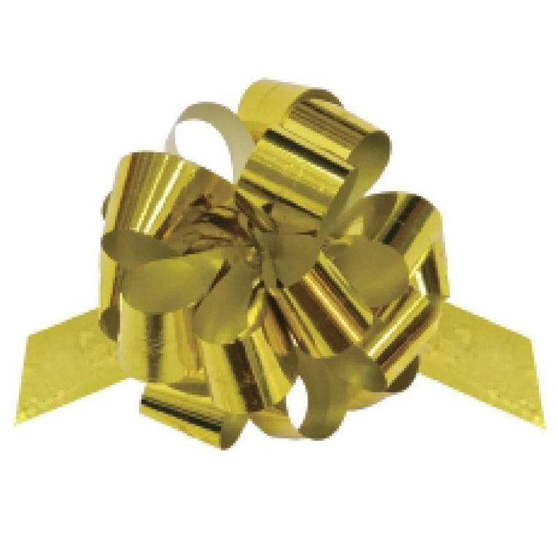 50-pcs 6" Metallic Pull Bow | Gold (SP37)