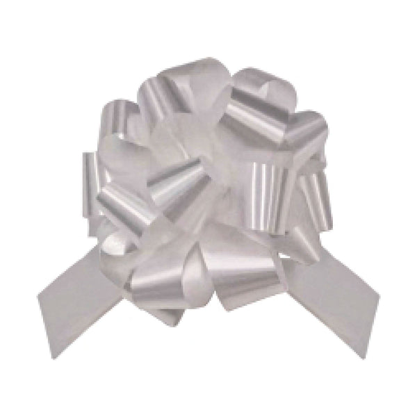 50-pcs 6" Poly Pull Bow | White (S11)