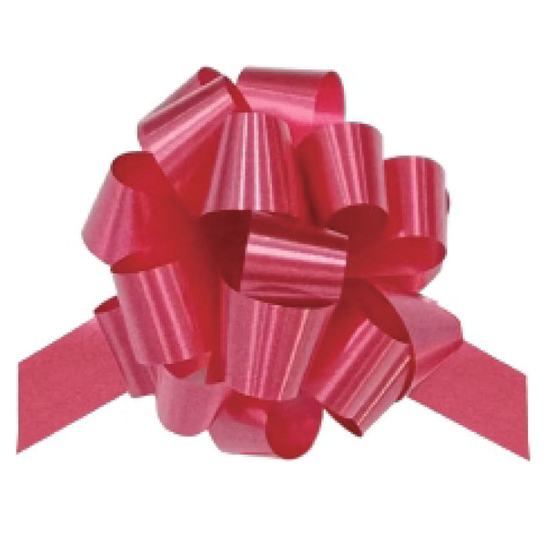 50-pcs 6" Poly Pull Bow | Red (S01-2)