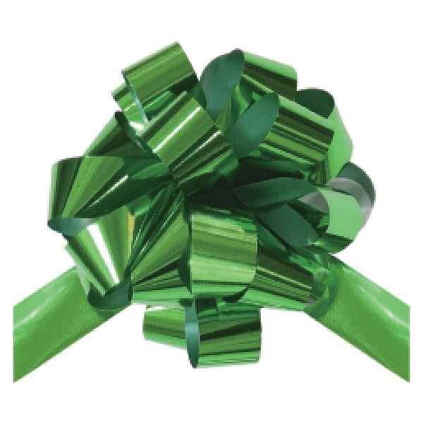 25-pcs 7" Metallic Pull Bow | Green (SP09)