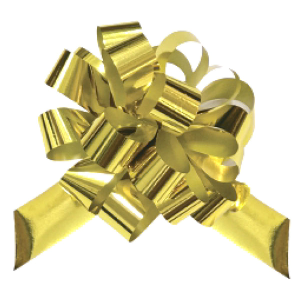 25-pcs 7" Metallic Pull Bow | Gold (SP37)