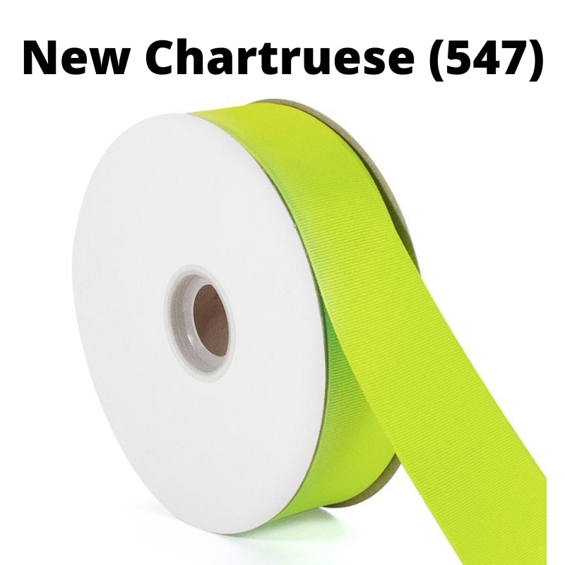 1 1/2" Textured Grosgrain Ribbon | New Chartruese (547) | 100 Yard Roll