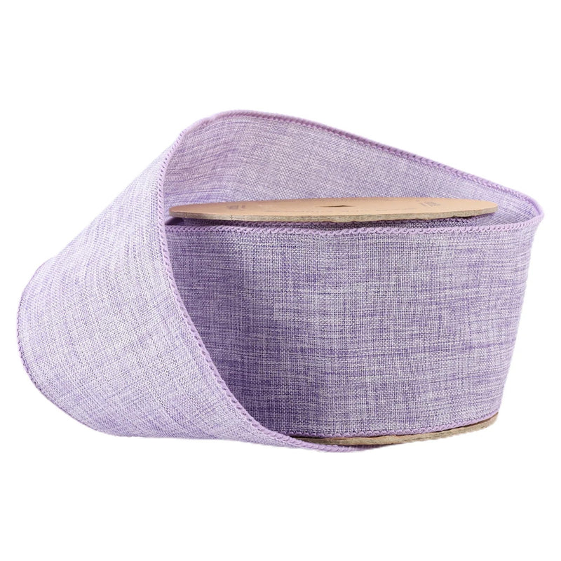 2 1/2 Wired Ribbon | Lavender Linen | 10 Yard Roll