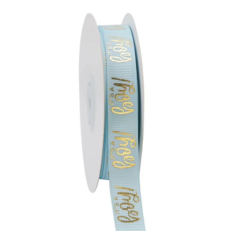 5/8" Printed Grosgrain Ribbon | It'S A Boy (10024) | 100 Yard Roll