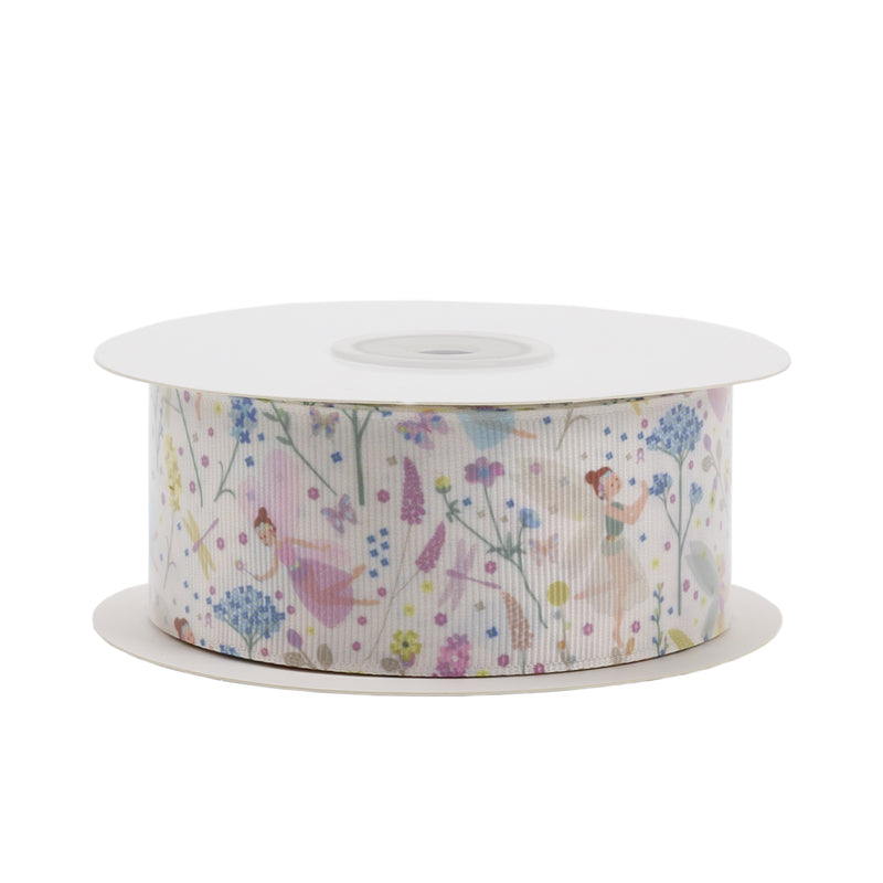 1 1/2" Printed Grosgrain Ribbon | Fairy Fantasy (10019) | 100 Yard Roll