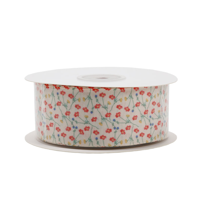 1 1/2" Printed Grosgrain Ribbon | Spring Poppy (10018) | 100 Yard Roll