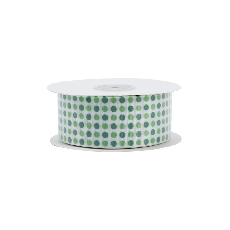 1 1/2" Printed Grosgrain Ribbon | Patty's Dots (10001) | 100 Yard Roll