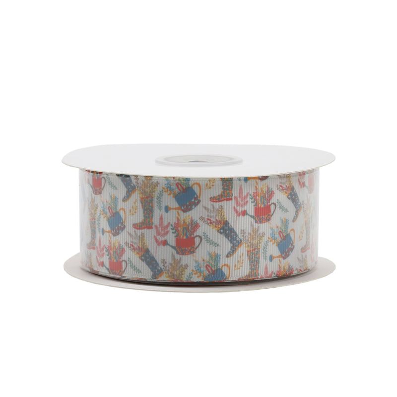 1 1/2" Printed Grosgrain Ribbon | Garden Delight (10012) | 100 Yard Roll