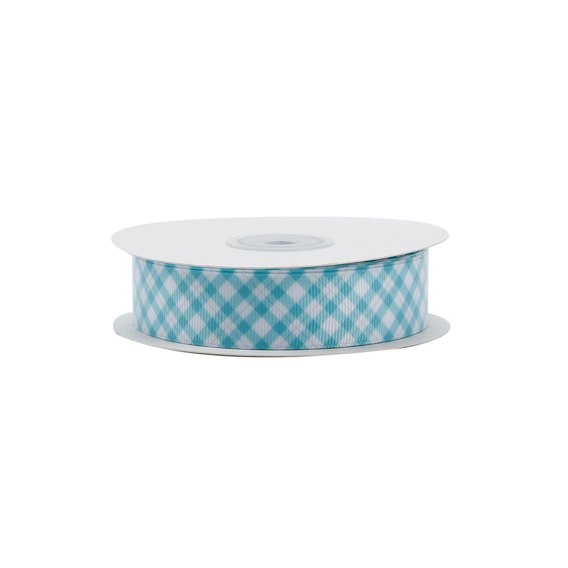 7/8" Printed Grosgrain Ribbon | Ice Plaid (10059) | 100 Yard Roll