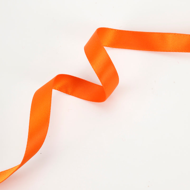 3/8" Double Face Satin Ribbon | Torrid Orange | 20 Yard Roll