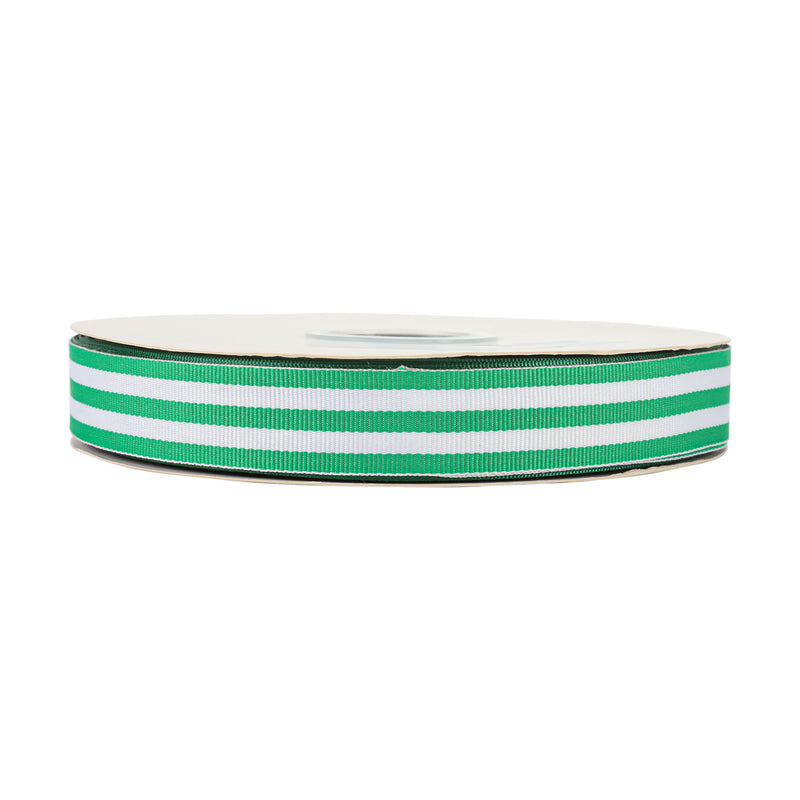 7/8" Striped Ribbon | Emerald (580) | 100 Yard Roll