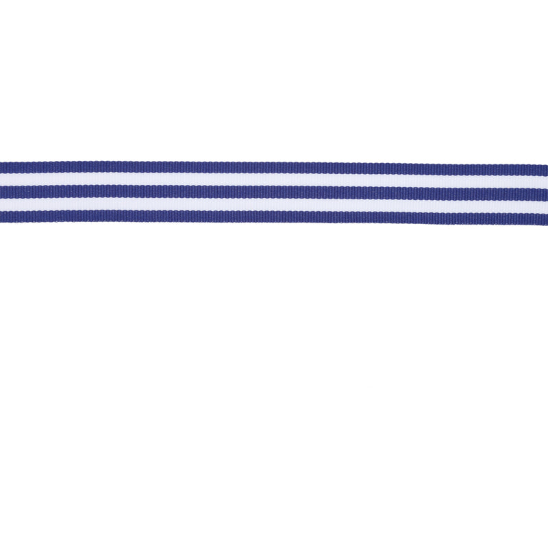 7/8" Striped Ribbon | Ink Blue (371) | 100 Yard Roll
