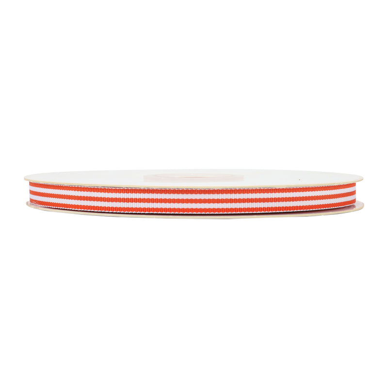 3/8" Striped Ribbon | Autumn Orange (761) | 100 Yard Roll