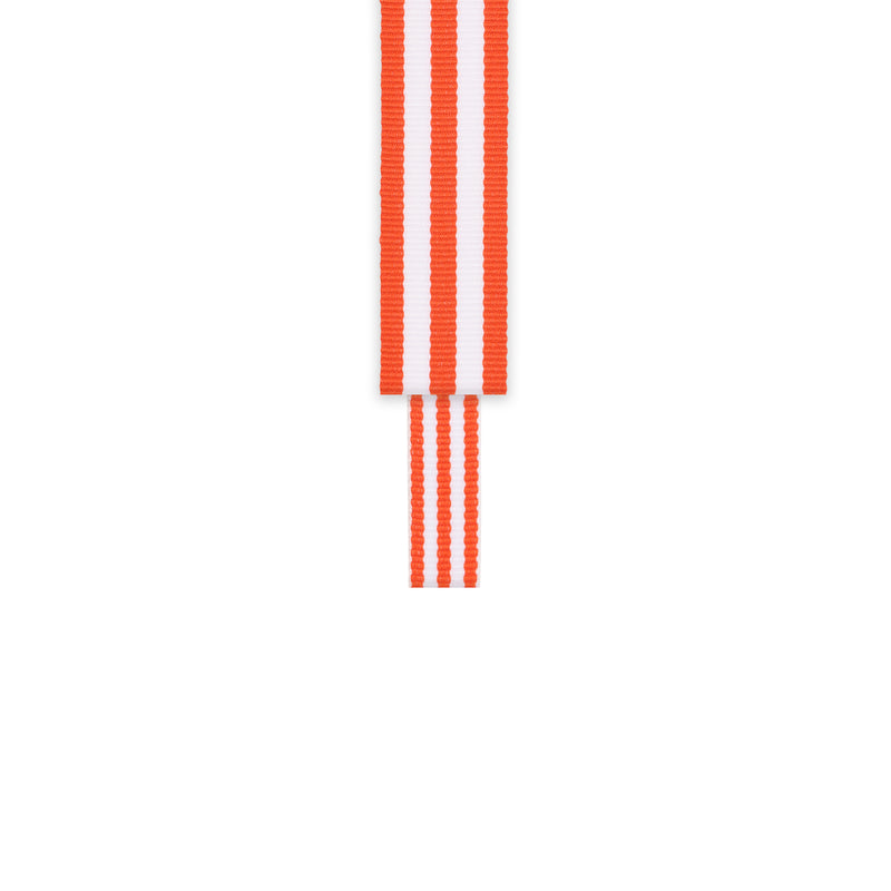 7/8" Striped Ribbon | Autumn Orange (761) | 100 Yard Roll