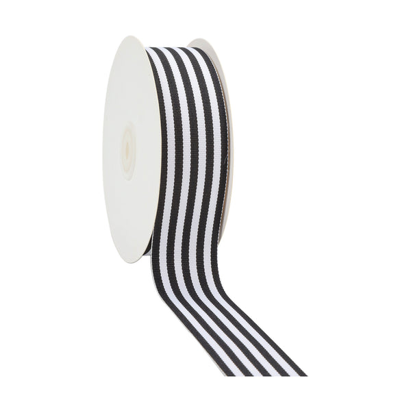 1 1/2" Striped Ribbon | Black (030) | 50 Yard Roll