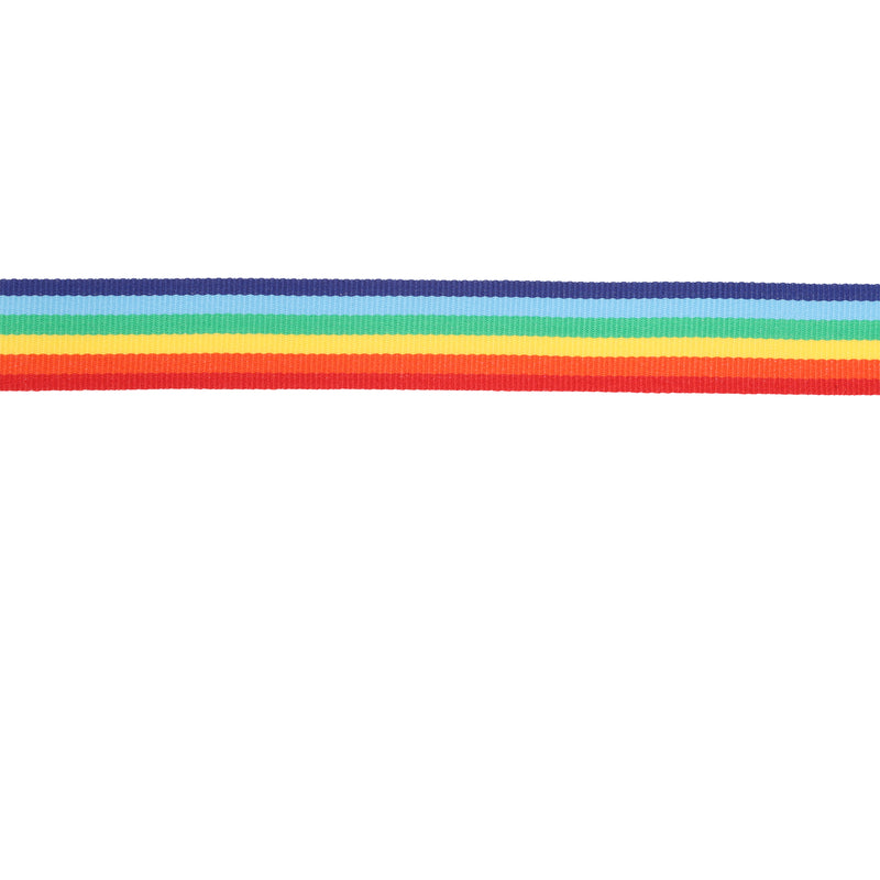 7/8" Striped Ribbon | Rainbow (002) | 100 Yard Roll