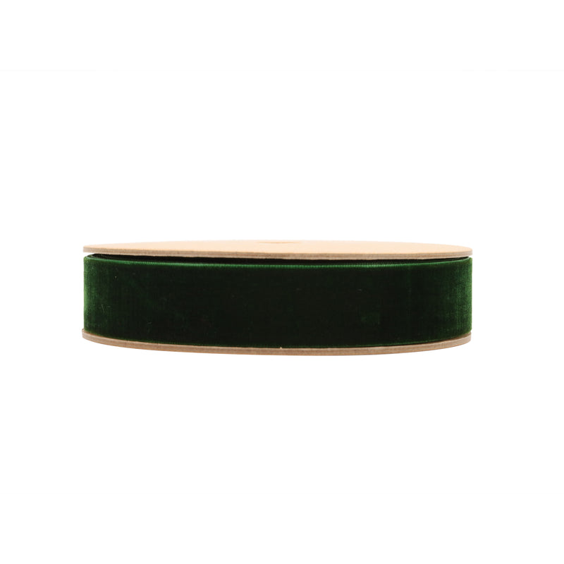 1" Velvet Ribbon | Spruce | 10 Yard Roll