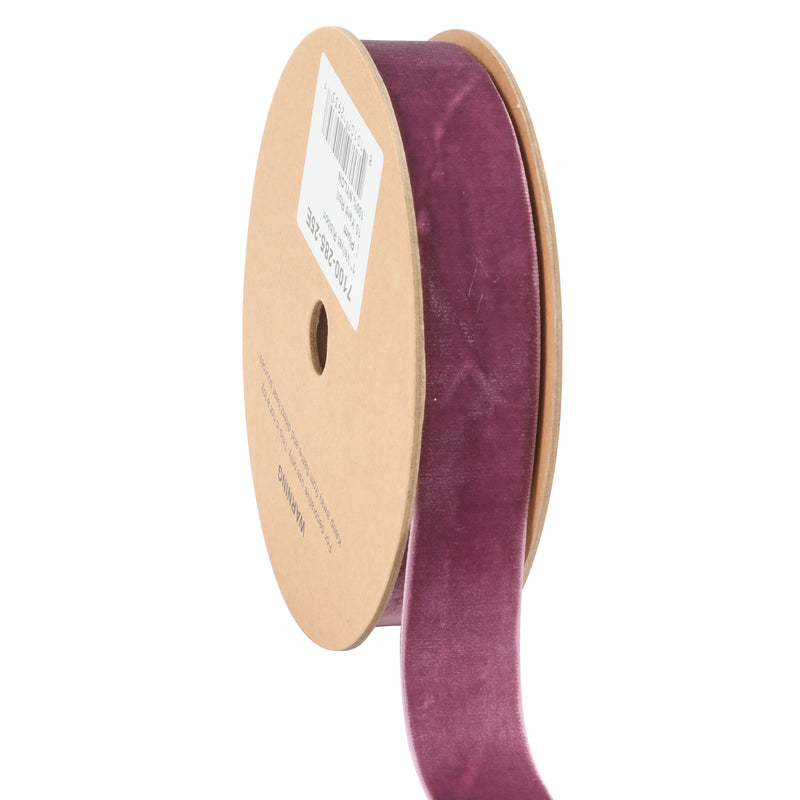 1" Velvet Ribbon | Plum | 10 Yard Roll