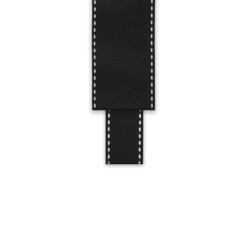 7/8" Saddlestitch Grosgrain Ribbon | Black (030) | 100 Yard Roll