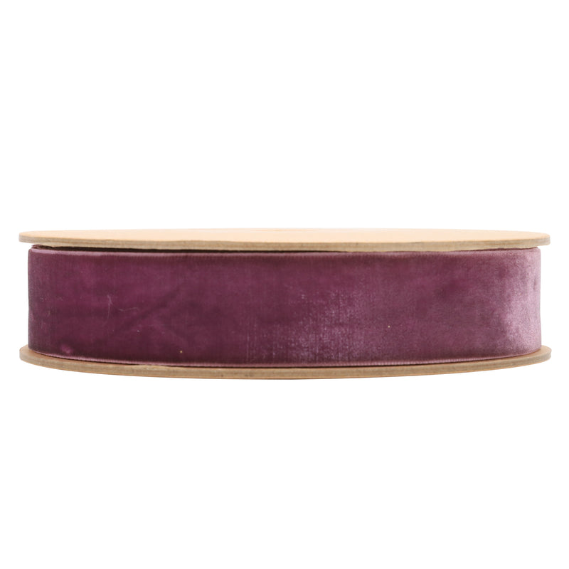 1" Velvet Ribbon | Plum | 10 Yard Roll