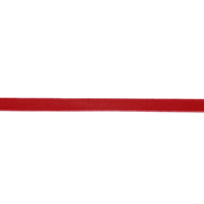 3/8" Velvet Ribbon | Scarlet | 10 Yard Roll