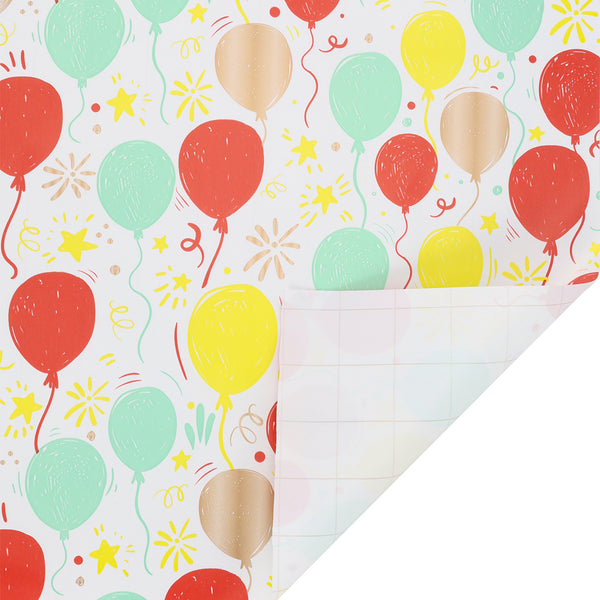 30" x 10' Wrapping Paper | Birthday Balloon