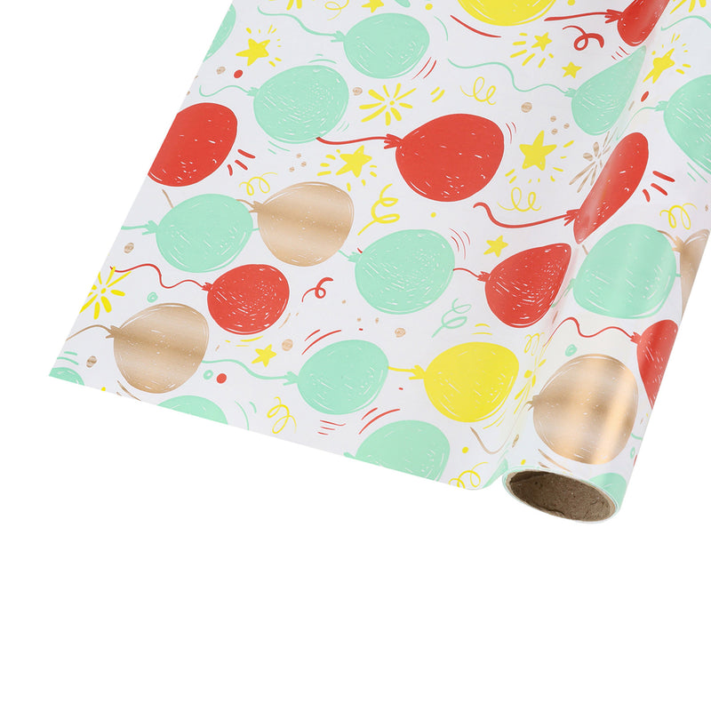 30" x 10' Wrapping Paper | Birthday Balloon