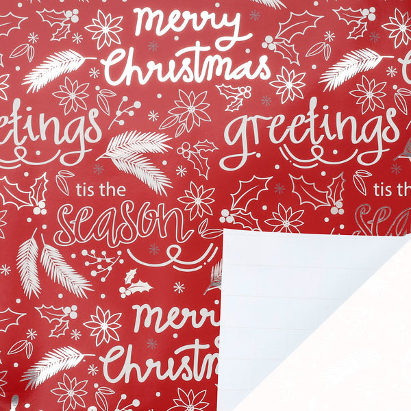 30" x 10' Holiday Wrapping Paper | Seasons Greetings