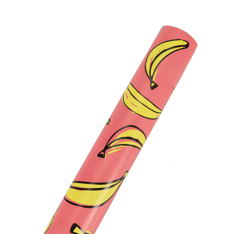 30" x 10' Wrapping Paper | Banana Pink/Yellow