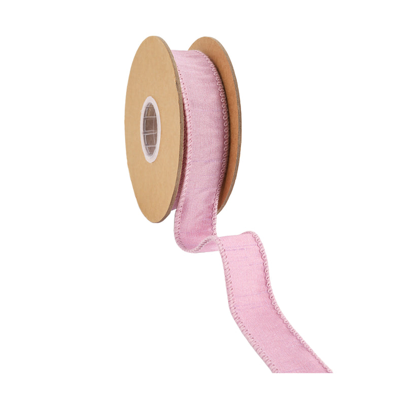 1" Wired Dupioni Ribbon | Light Purple | 10 Yard Roll