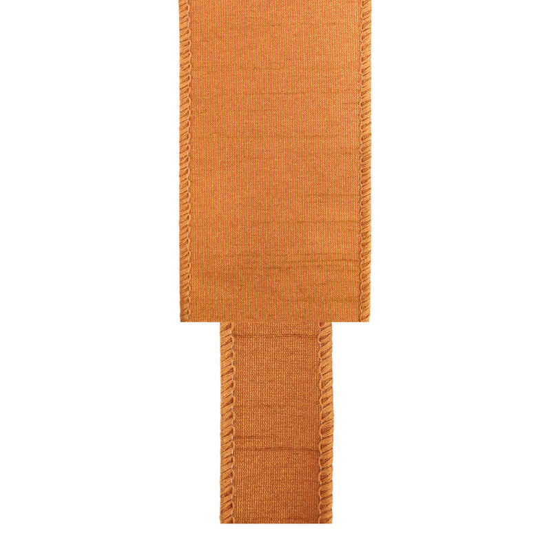 1" Wired Dupioni Ribbon | Copper Brown | 10 Yard Roll