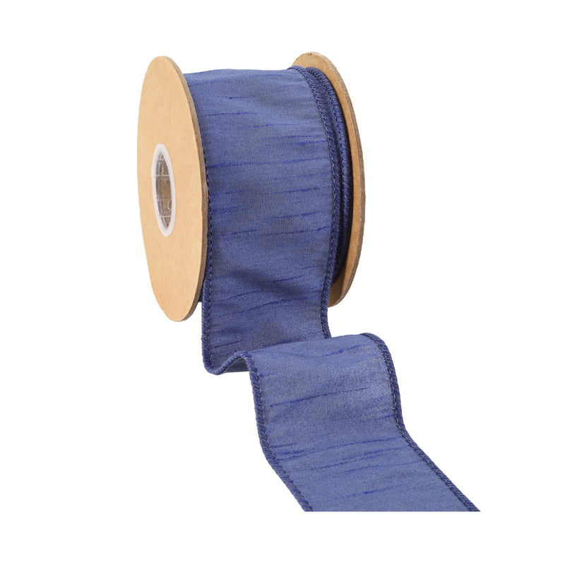 2 1/2" Wired Dupioni Ribbon | Navel | 10 Yard Roll