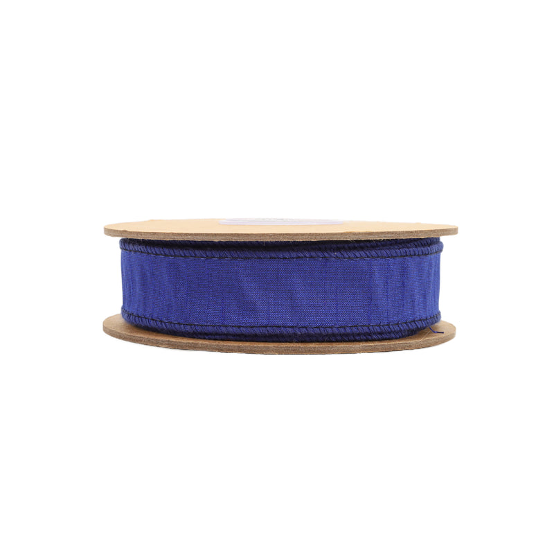 1" Wired Dupioni Ribbon | Royal | 10 Yard Roll