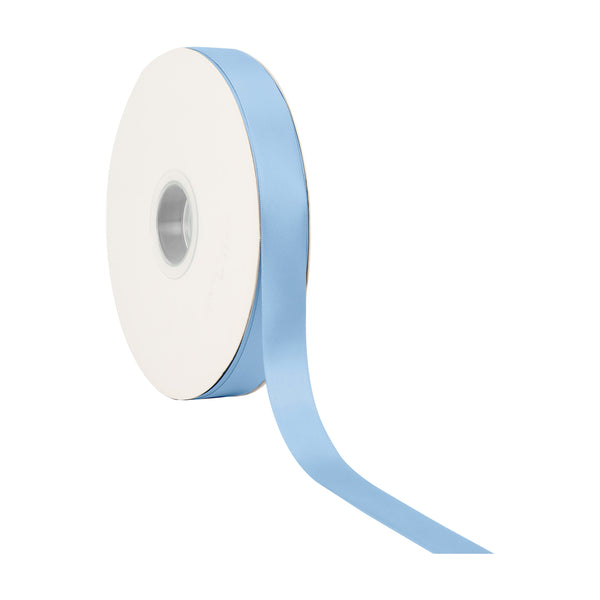 7/8" Single Face Satin Ribbon | French Blue (332) | 100 Yard Roll