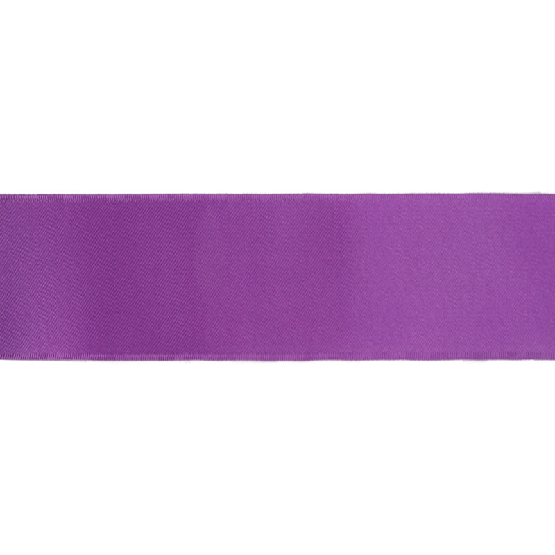 1 1/2" Single Face Satin Ribbon | Purple (465) | 50 Yard Roll