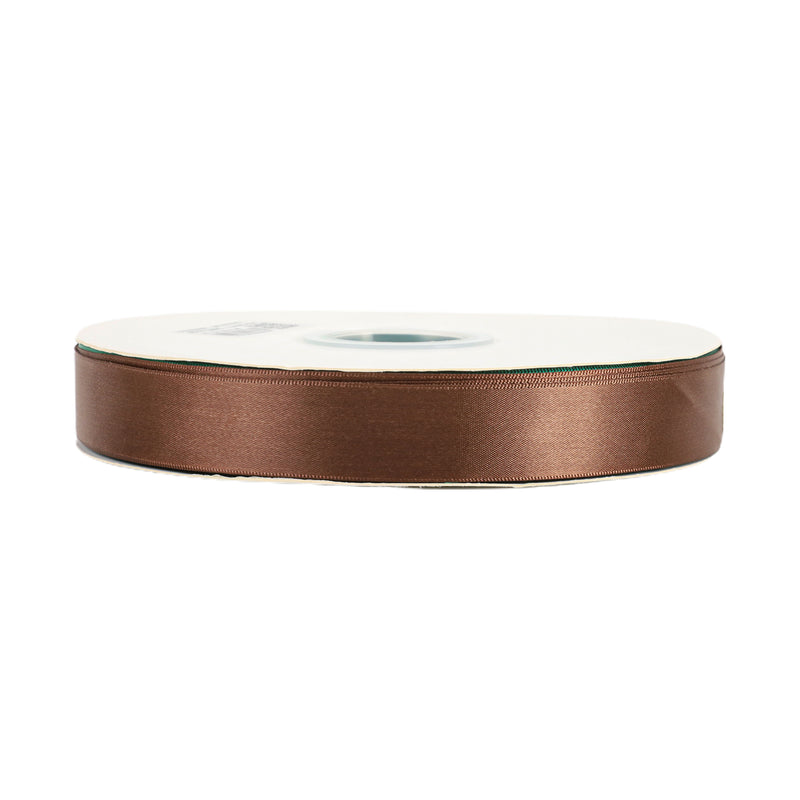 7/8" Single Face Satin Ribbon | Brown (850) | 100 Yard Roll