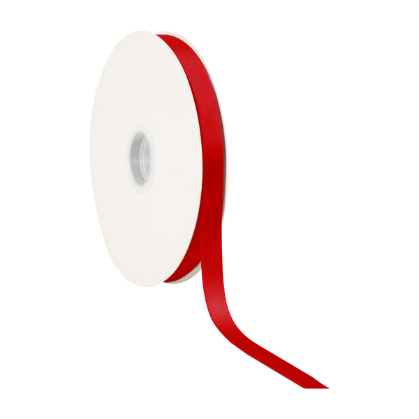 5/8" Single Face Satin Ribbon | Red (250) | 100 Yard Roll