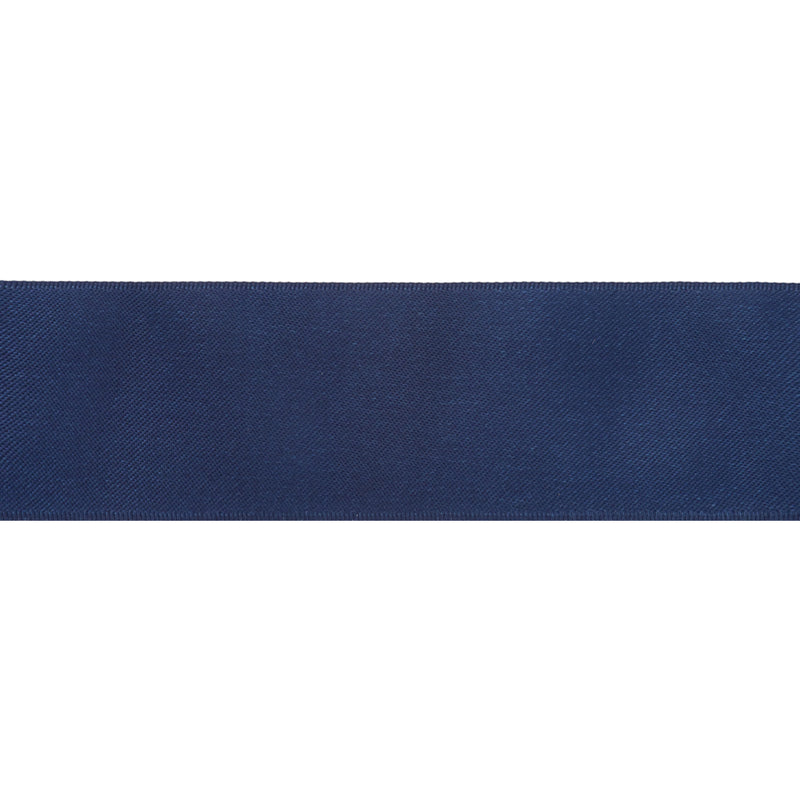 1 1/2" Single Face Satin Ribbon | Navy (370) | 50 Yard Roll