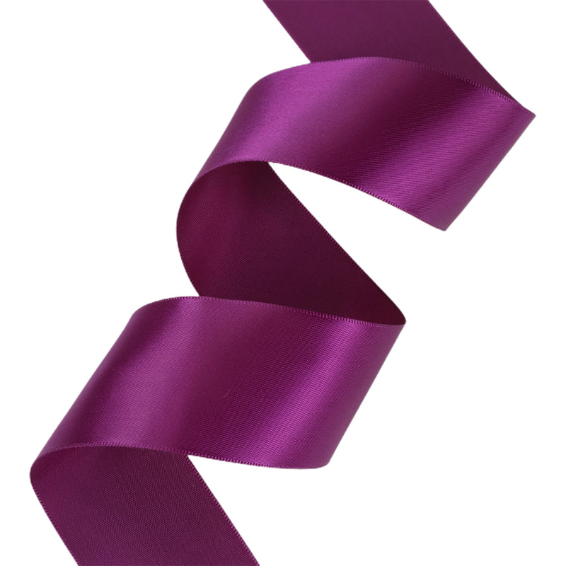 1 1/2" Single Face Satin Ribbon | Wine (275) | 50 Yard Roll