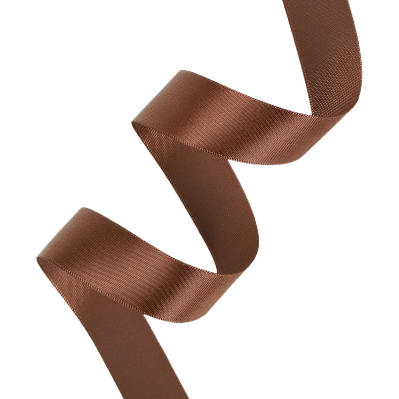 7/8" Single Face Satin Ribbon | Brown (850) | 100 Yard Roll