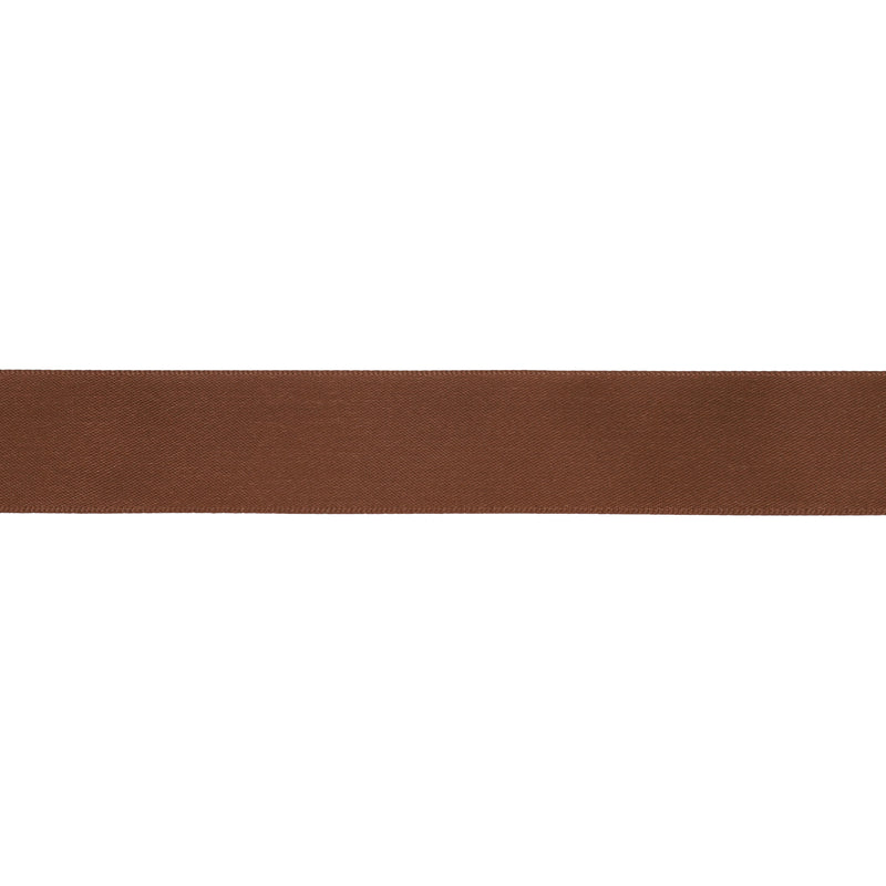 7/8" Single Face Satin Ribbon | Brown (850) | 100 Yard Roll