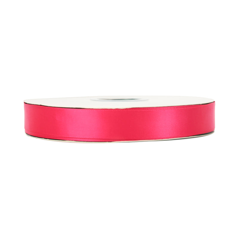 7/8" Single Face Satin Ribbon | Shocking Pink (175) | 100 Yard Roll