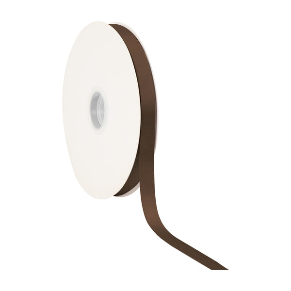 5/8" Single Face Satin Ribbon | Brown (850) | 100 Yard Roll