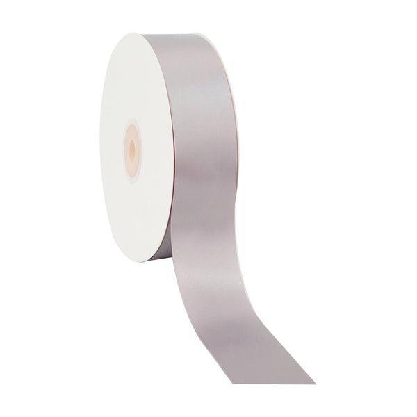 1 1/2" Single Face Satin Ribbon | Silver (012) |50 Yard Roll