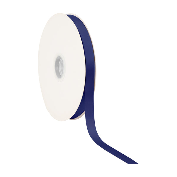 5/8" Single Face Satin Ribbon | Navy (370) | 100 Yard Roll