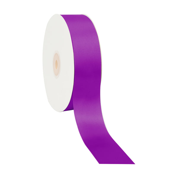 1 1/2" Single Face Satin Ribbon | Purple (465) | 50 Yard Roll