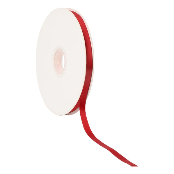 3/8" Single Face Satin Ribbon | Red (250) | 100 Yard Roll