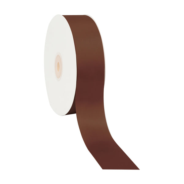 1 1/2" Single Face Satin Ribbon | Brown (850) | 50 Yard Roll